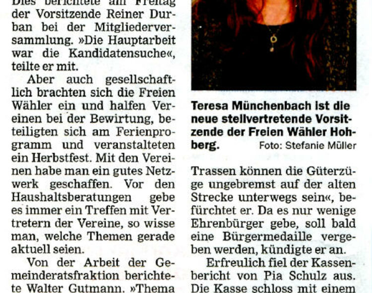 Teresa Münchenbach folgt Wera Scholer